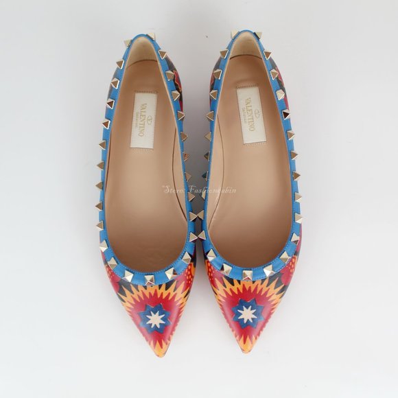 NEW Valentino Garavani Wonderland Rockstud Leather Flats - Work to Weekend - Picture 1 of 15